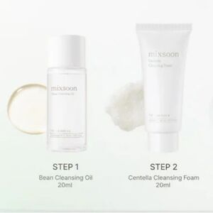 Mixsoon Skincare Set cleansing foam + cleansing oil Travel Size